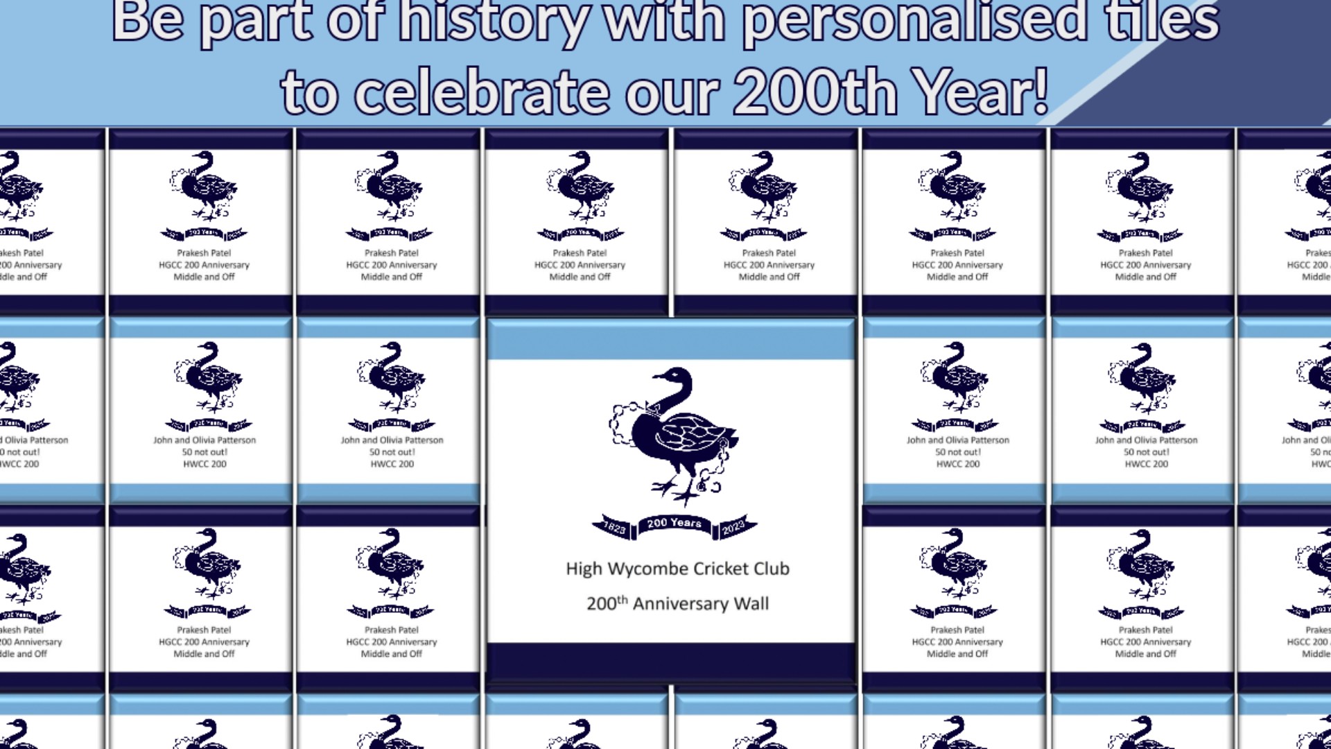 200 Year Celebratory Tiles