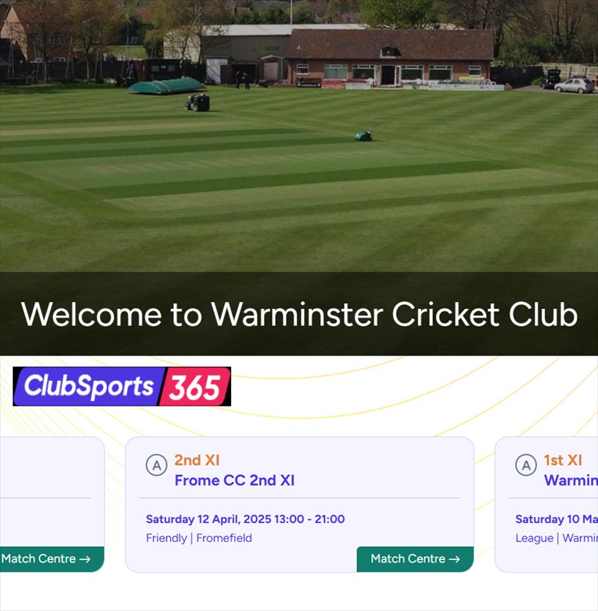 Warminster Cricket Club launches ClubSports365
